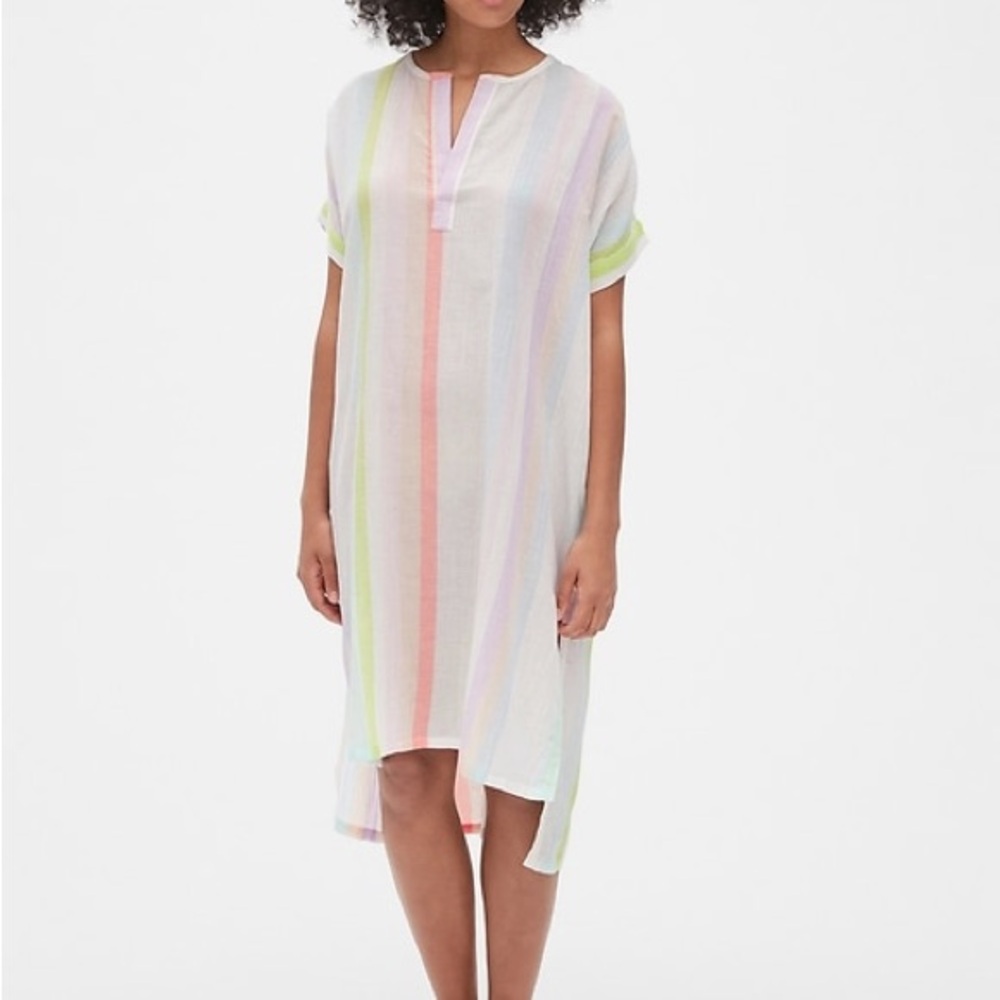 Love by Gap Striped Cover Up Caftan Size M